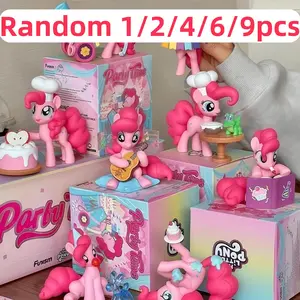 Pinkie Pie Party Moment Cute Figure Surprise Hand Model PVC Material Desktop Bedroom Decoration Gift Home Decorations Suitable for Various Occasions Cute Kawaii Figure