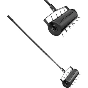 VEVOR Tow Behind Plug Aerator, 48 - Inch Tow Behind Lawn Plug Aerator with Universal Hitch, Pull Behind Aerator with Iron Spikes Alternately Arranged, Lawn Aerator Tow Behind for Gardens, Lawns, FarmsVEVOR Super Brand Day