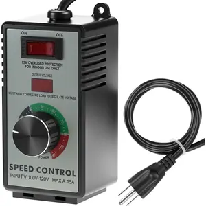 AC Motor Speed Controller,120V 15A 4000W Fan Speed Variable Speed Controller