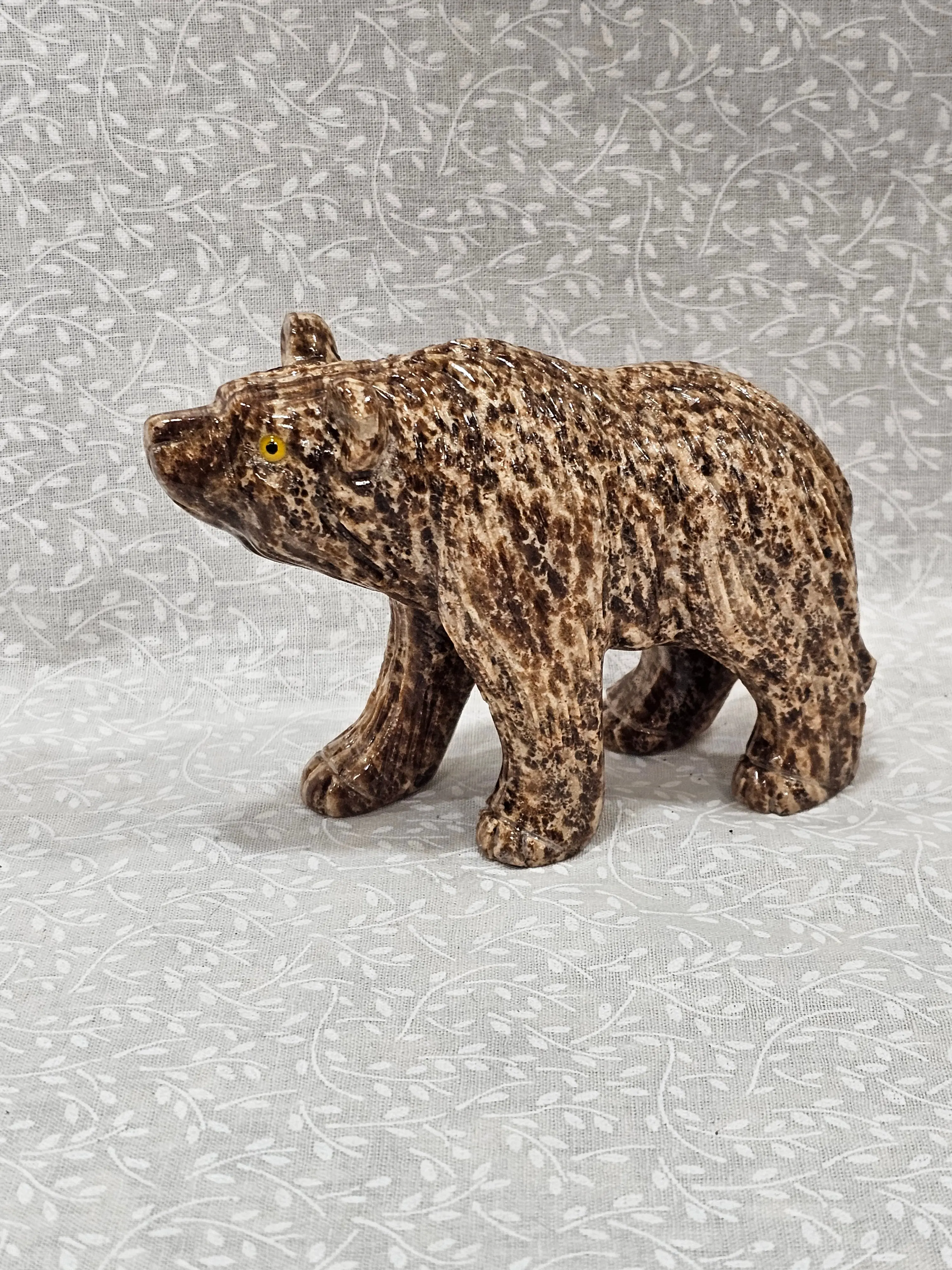 Soapstone Crystal Bear