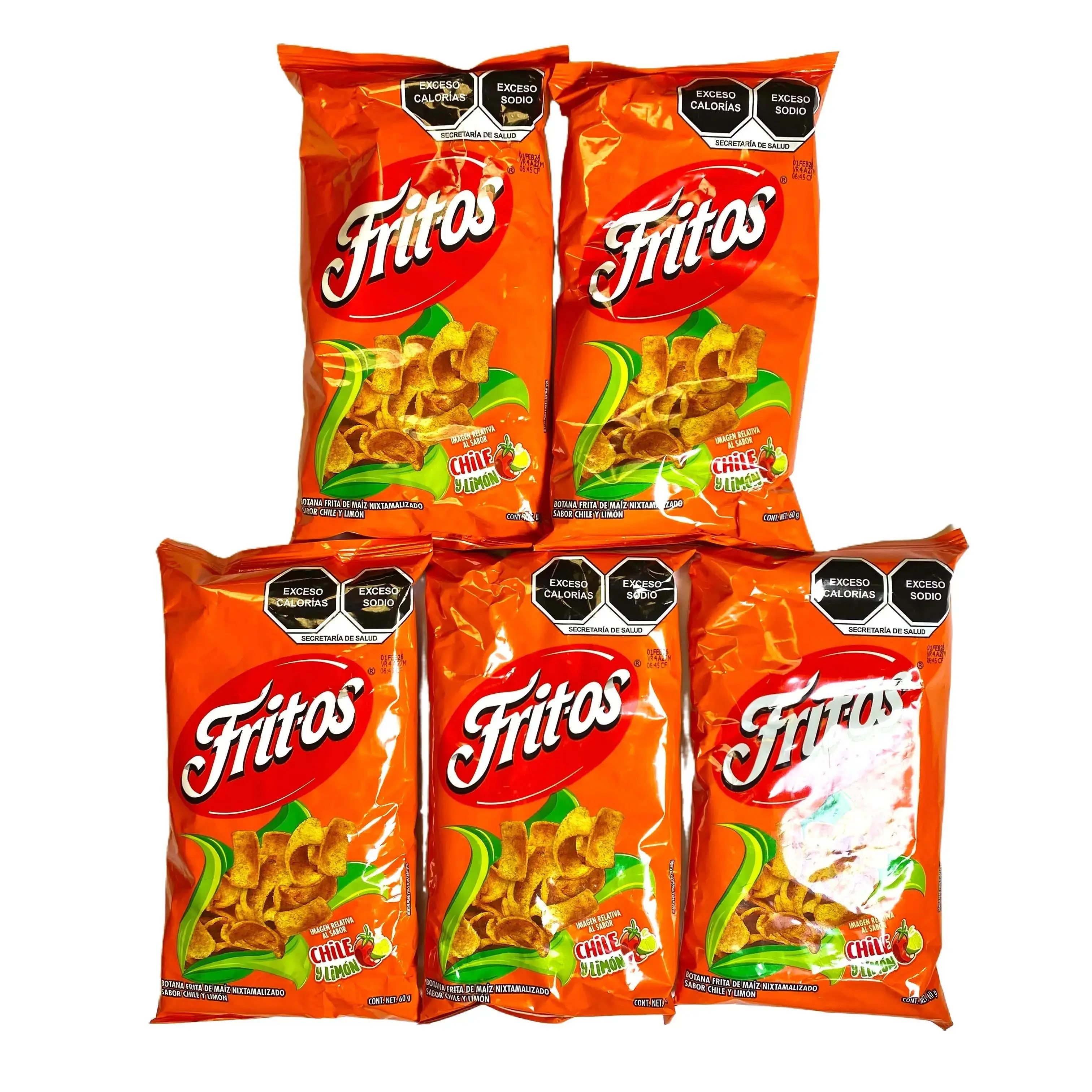 5 - PK FRITOS CHILE & LIMON- 60 GRAMS PER BAG - MEXICAN CHIPS - PAPITAS MEXICANAS - SABRITAS MEXICANAS 5 - PK FRITOS CHILE & LIMON- 60 GRAMS PER BAG - MEXICAN CHIPS - PAPITAS MEXICANAS - SABRITAS MEXICANAS