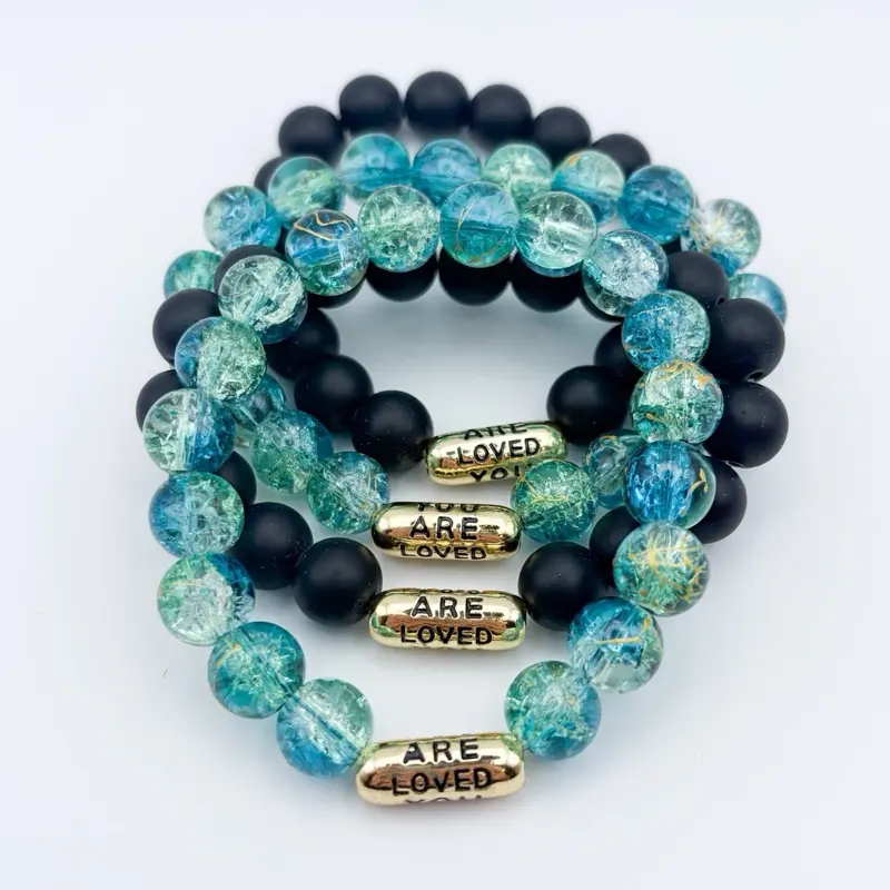 You are loved ST inspired bracelet stacks