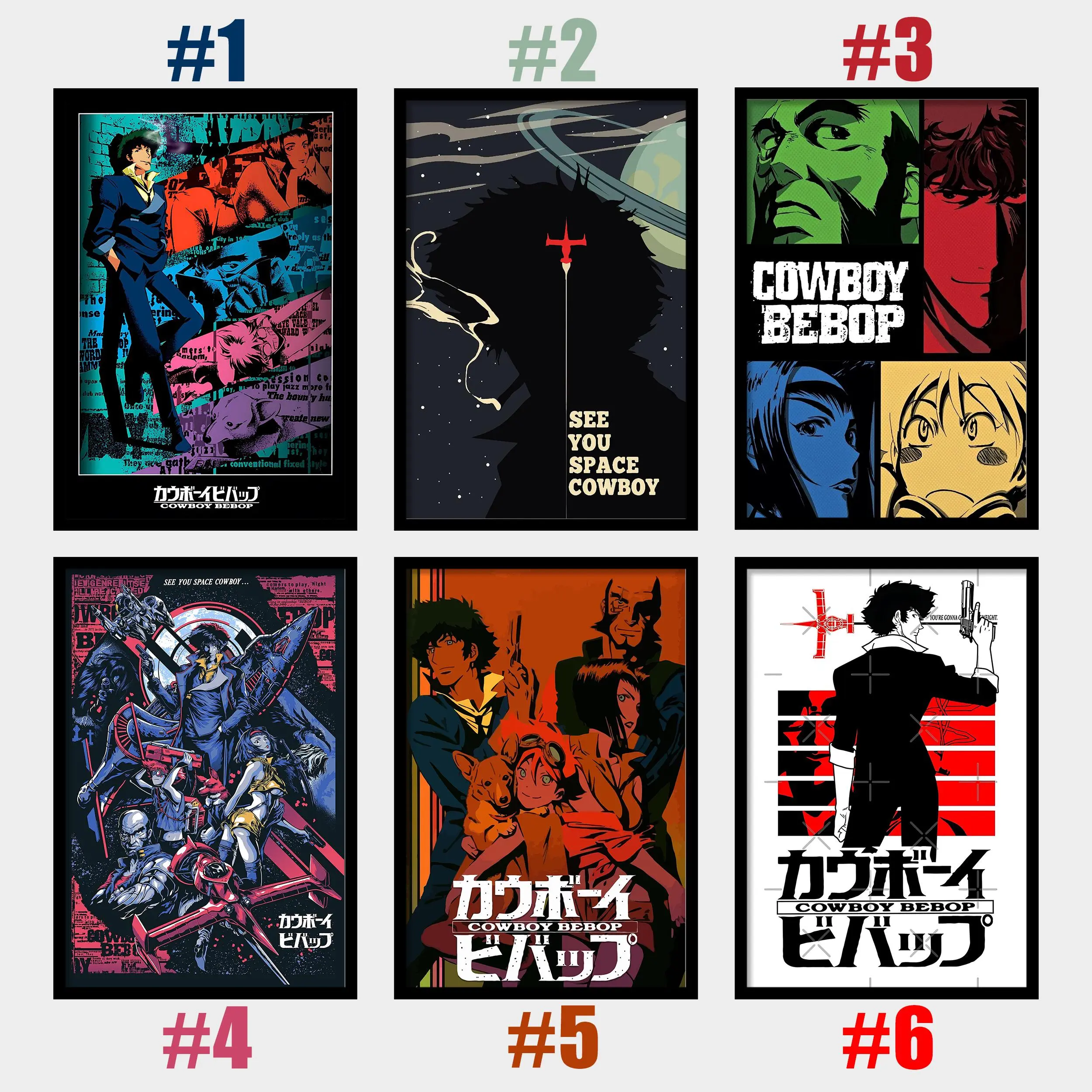 Cowboy Bebop Anime Poster, Manga-Inspired Wall Decor, Otaku Room Art Print