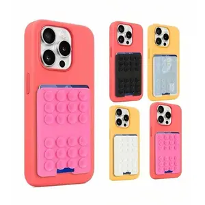 Silicone Suction Cup, Upgrade Suction Cup Card Package, Square Single Sided Phone Suction Cup Holder, Adhesive Phone Case Holder, Silicone Phone Accessories Compatible With Iphone And Android, Hands Free Mirror, Shower Phone Holder, Vacuum Phone Holder