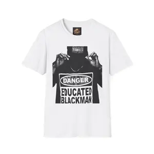 Educated Blackman graphic T-Shirt | Danger label, urban portrait