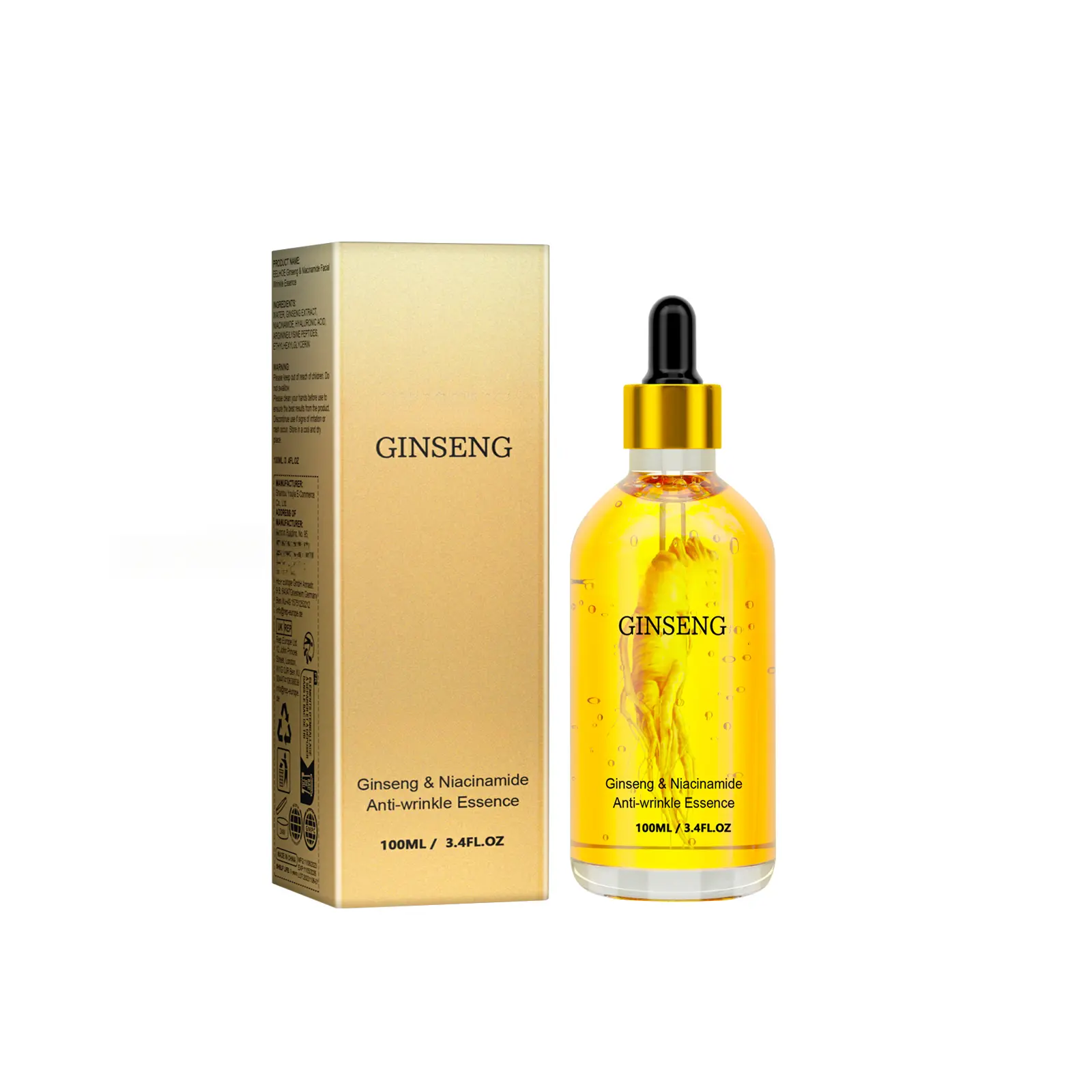 Ginseng Essence Liquid Facial Skin Moisturizing Eye Delicate Elasticity Rejuvenating Essence Liquid