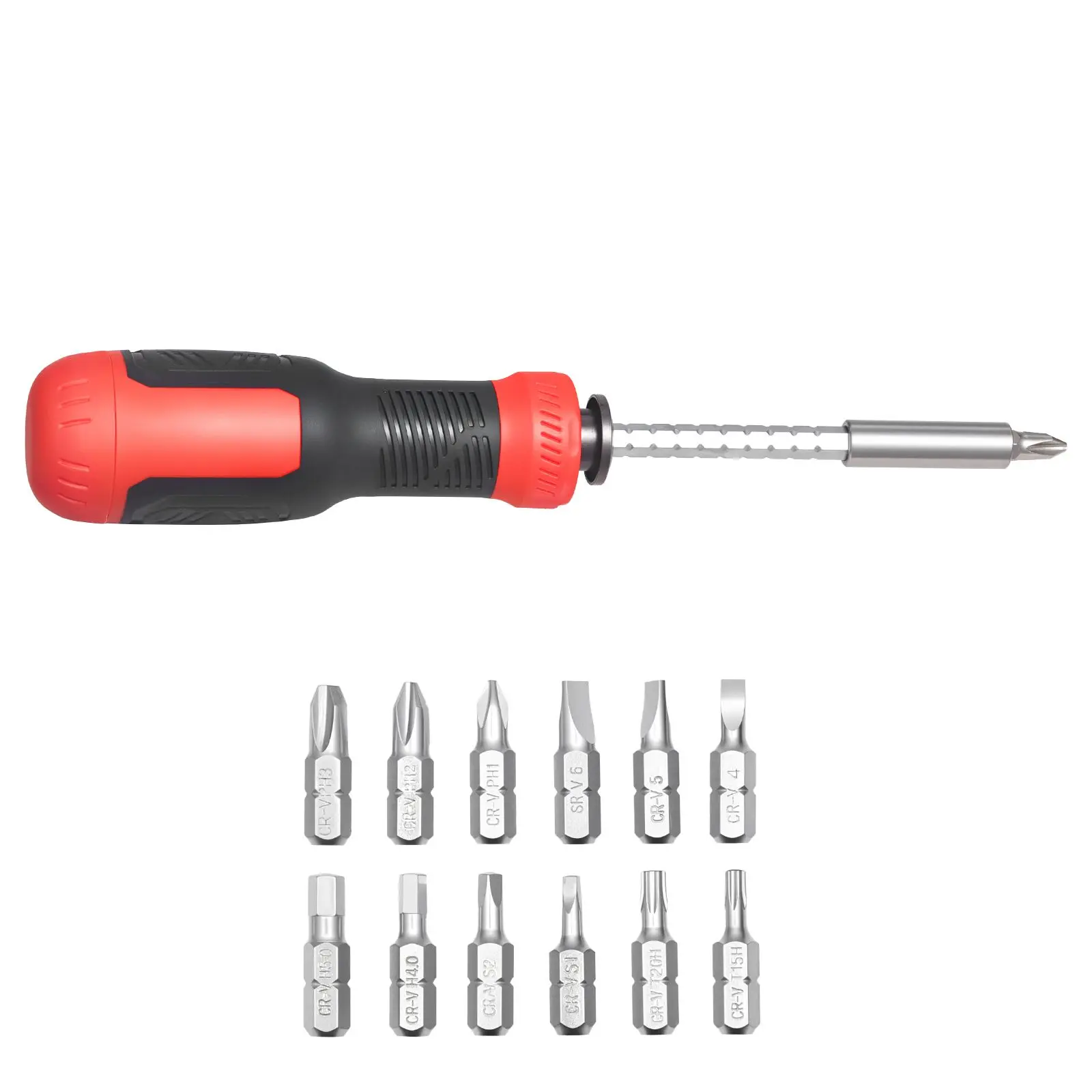 13-in-1 Magnetic Screwdriver Set, Multi-Bit Nut Driver Tool Kit with Phillips, Flat Head, Torx & Square Bits, Precision Repair Tool for Auto, Home & Furniture