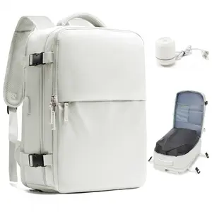 Travel Backpack for Women & Men with Vacuum Compression, Large Capacity Backpack with 3 Packing Cubes and Laptop Compartment, Water-Resistant, Weekender Bag for Hiking, Overnight, Summervibes, Personal Item Flight Approved