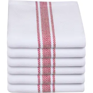 Kitchen s |   for Craft|  Dish s|  Bulk Cleaning Cloths Red H s| Soft Super Absorbent Quick Dry Dish Rags Machine Washable 6 Pack 15" x 25"