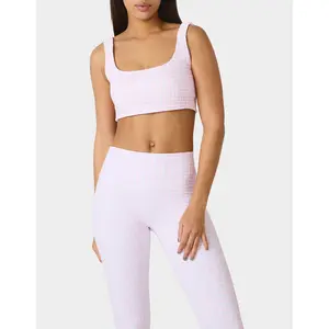 Betsey Johnson GINGHAM PRINT BRA TOP PINK MULTI