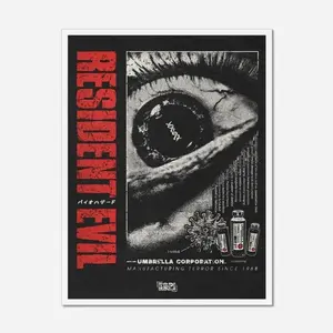 Resident Evil (1996) Original Nightmare Unframed Poster - Umbrella Corp Laboratory Schematic Art Print - Classic PlayStation Horror Game Wall Decor