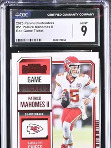 2023 Panini Contenders Red Game Ticket 51 Patrick Mahomes