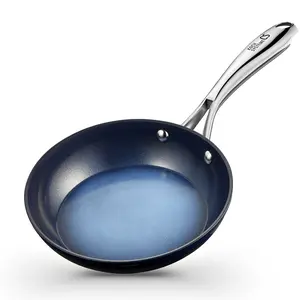 KOCH SYSTEME CS 8 Inch/ 10 Inch Ceramic Frying Pan, Healthy Non Stick Frying Pan, Omelet Pan, Skillet, Induction Compatible, Dishwasher/Oven Safe, Non-Toxic, Blue/ Purple