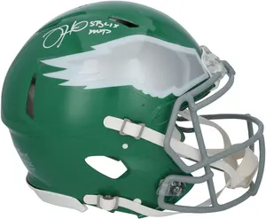 Jalen Hurts Philadelphia Eagles Autographed Riddell Kelly Green Speed Authentic Helmet with "SB LIX MVP" Inscription - Fanatics Authentic Certified