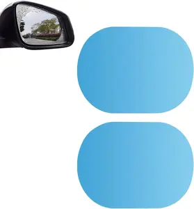 2PCS Car Rear View Mirror Waterproof Film, HD Nano Clear Side Mirror Rain Guard, Anti Fog Anti Glare Transparent Side Rearview Mirror Rainproof Films, Universal for Auto, Sedan, RV