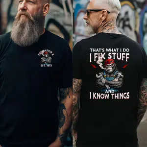 [Generation Studio] Personalized Year 1965-1980 That’s What I Do I Fix Stuff Generation X Shirt, And I Know Things Gen X Shirt, Generation X Shirt, Full Colors, Full Sizes, For Men, For Women