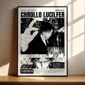 Hunter x Hunter Anime Poster, Chrollo Lucilfer HxH Art Print, Anime Wall Decor, Anime Gift