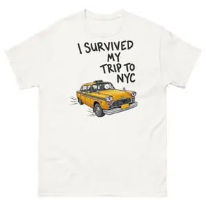 I Survived My Trip to NYC Shirt, Funny New York Taxi Tee, Travel Humor Shirt, Unisex City Trip Gift