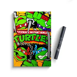 M-Mutant and Ninja T-Turtles Poster Self-Adhesive Waterproof Art Sticker, Aesthetic Minimalist Wall Poster for Coffee Shop, Bar & Home Room Decor