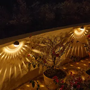 Serbasic 1400mAh Solar Light Outdoor Solar Stair Light, Warm Light Fence Solar Light  LED Solar Deck Lighting for Backyard Wall Step Patio Night Light