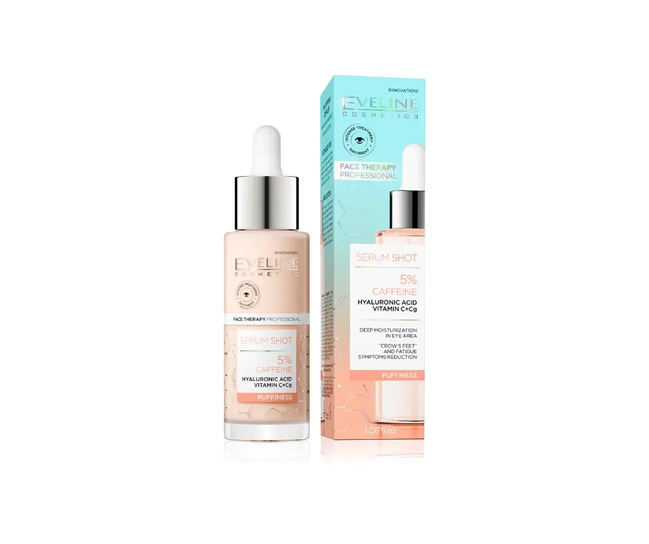 Eveline Cosmetics Puffiness Serum Shot Skincare Smooth Brightening Caffeine