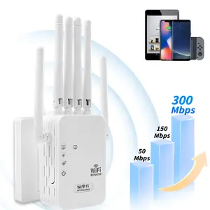 6-antenna WiFi signal extender, Dual Band Wifi range extender, covering 12000 square feet and 100 devices, WiFi repeater with Ethernet port, Internet extender, WiFi Extender Booster