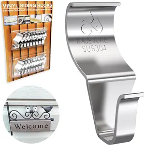NACETURE Vinyl Siding Hooks for Hanging (20 Pack) Siding Clips for Hanging Outd