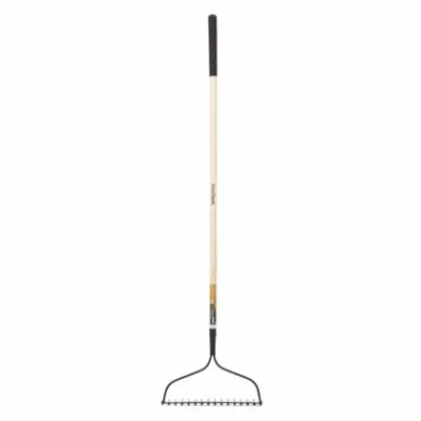 Great States 109582 High Quality Garden Bow Rake with Durable Wood Long Handle, Unique Design