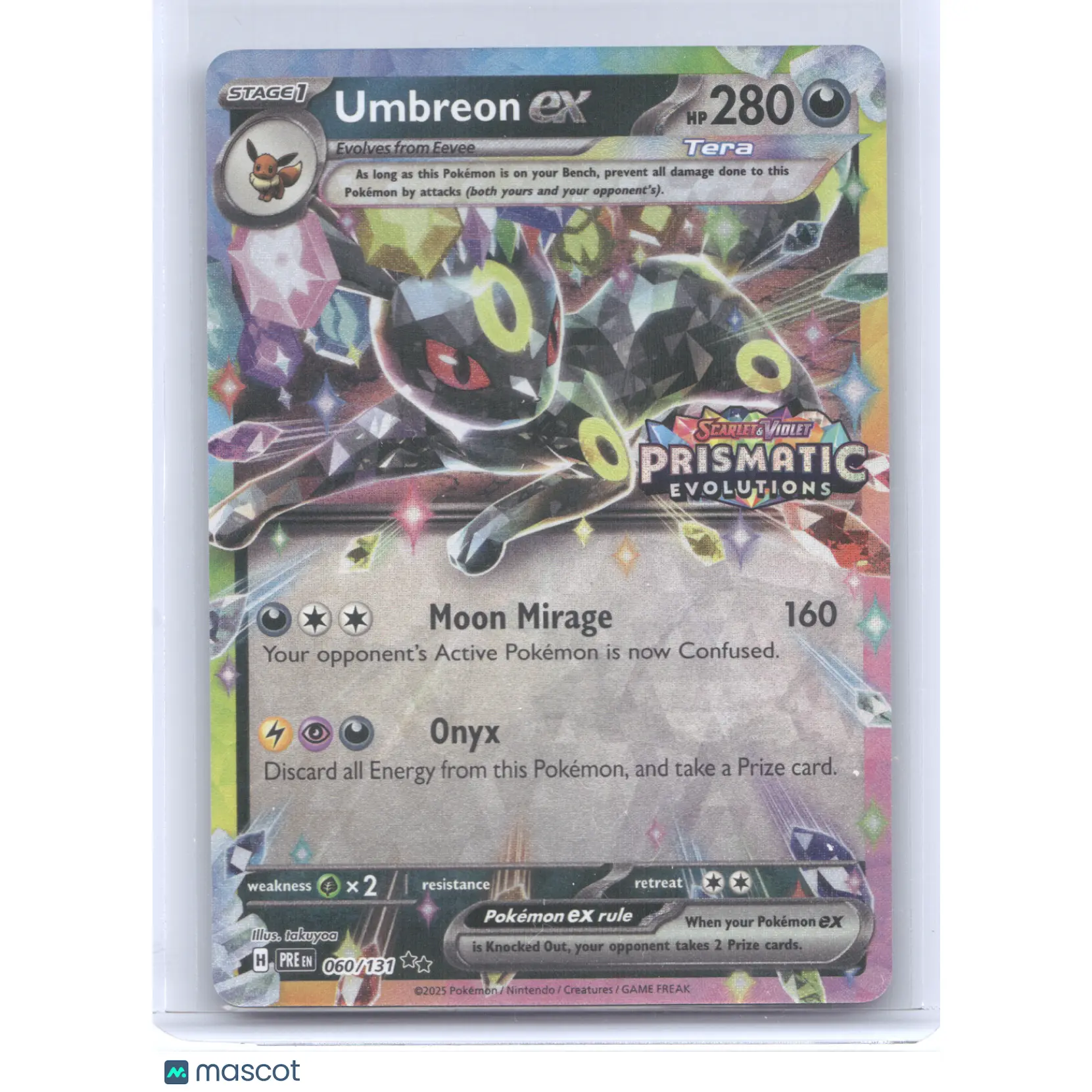 2025 Prismatic Evolutions Umbreon ex (Prismatic Stamp) Double Rare #060/131