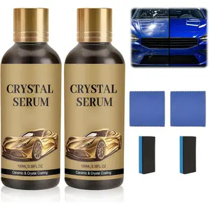 2Pcs PTZ Crystal Serum for Cars,PTZ Advanced Graphene Ceramic Coating for Cars,9H Graphene Coating for Auto Car Detailing,Quick Effect Car Coating Spray,Nano Coat Restore for Paint,Glass & Wheel