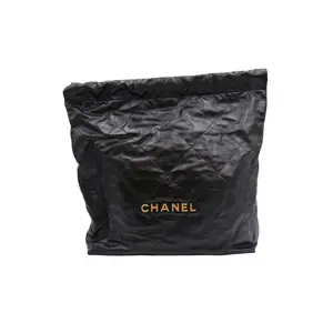 Pre-owned CHANEL leather Tote Bags Quilted Shiny Calfskin Small 22 Tote Bag (JMG00257)