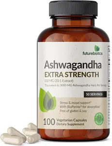 Ashwagandha 150MG Capsules - 100 Capsules Fitness Edible Supplement Healthcare