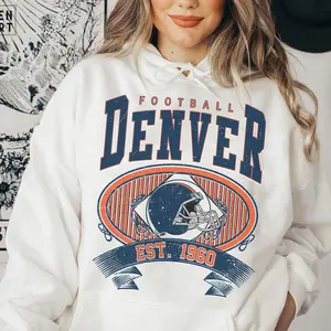 Vintage 90s Denver Football Vintage Style Hoodie Sweatshirt, Retro Denver Football Shirt, Denver Footbal Fans Gift, Sunday Football, #BBroncooo merch, Fan Gift 01SU
