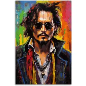 Actor Johnny Depp Portrait Poster 6 Gift Wall Decor Poster Canvas Art Poster 08x12inch(20x30cm)