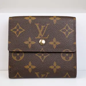 Pre-owned Louis Vuitton Leather/ Canvas Small Leather Goods Louis VuittonL26040384 Monogram Elise Wallet