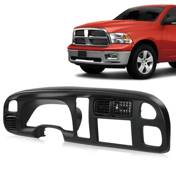 Fit For 1998-2002 Dodge Ram 1500 2500 3500 Double Din Dashboard Bezel w/ Vents Fit For 1998-2002 Dodge Ram 1500 2500 3500 Double Din Dashboard Bezel w/ Vents