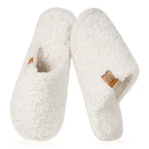 Women's Cozy Slippers Warm Fuzzy Slip On House Slippers for Women Indoor Memory Foam Anti-slip Shoes Lightweight Winter House Bedroom Shoes
