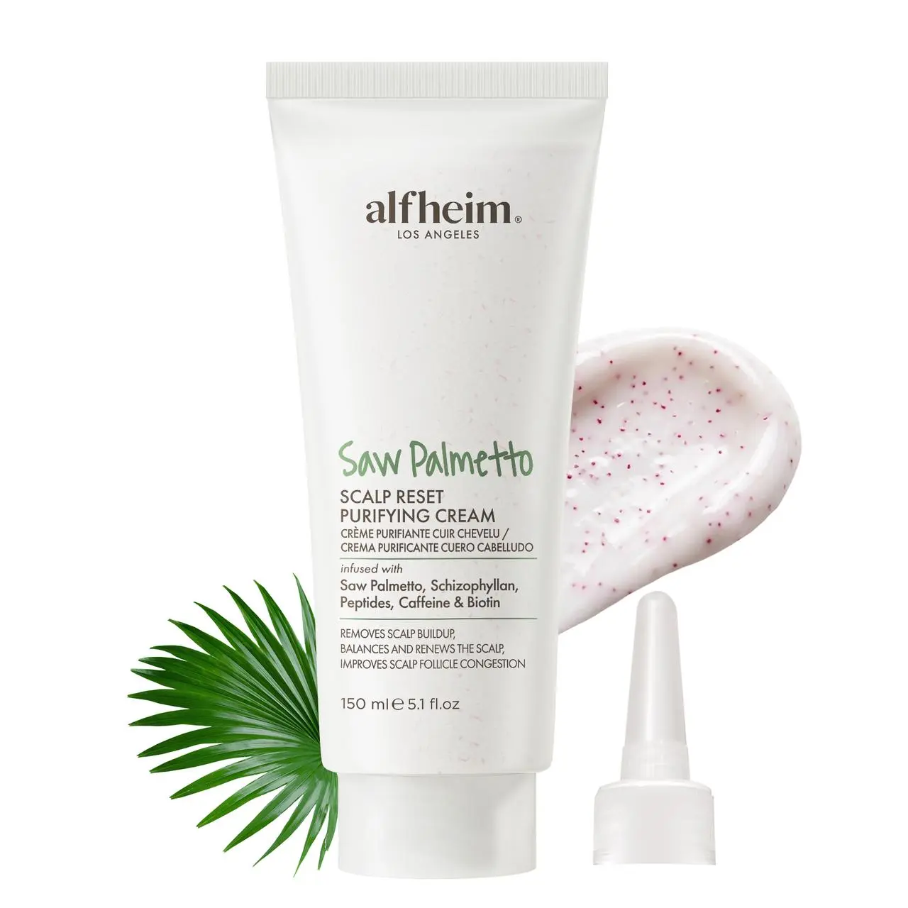 Saw Palmetto Scalp Reset Purifying Cream, Weekly Detox Treatment, Removes Buildup, Balances Hair Roots & Refreshes Follicles, 5.1 fl Oz