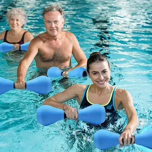 2-Piece Water Dumbbell Set - High-Density Foam Exercise Tools for Fun & Effective Pool Workouts - Perfect Buoyant Resistance Training Aids for Water Aerobics Beginners