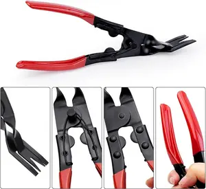 Professional 2-in-1 Car Trim Removal Pliers, Alloy Steel Auto Clip Fastener Remover, PVC Comfort Grip Spring Loaded Tool for Plastic Rivets & Interior Repair #CarTrimTool #AutoRepairTool #ClipRemover
