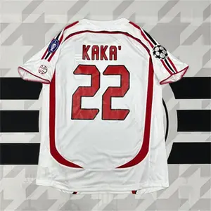 2006 2007 Away Retro White No.22 Kaka Short Sleeve Soccer Jersey