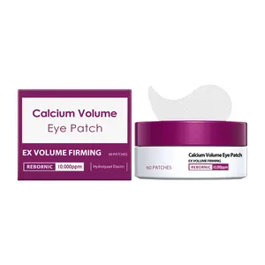Rebornic Calcium Volume Eye Patch EX Volume Firming 60 Patches with 10.000ppm Hydrolyzed Elastin for Nourishing and Gentle Care