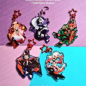 Hazbin Hotel / Helluva Boss charms - Lucifer, Alastor, Angel Dust, Husk & Loona keychains