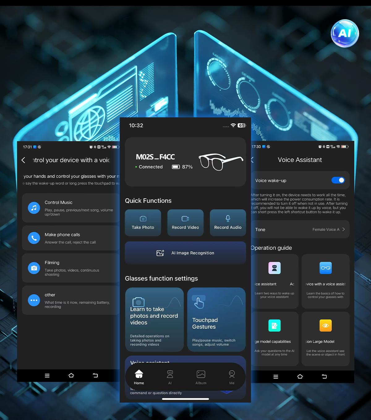 KPEP Smart AI Camera Glasses with 8MP Resolution, Button Touch Adjustment for Travel Outdoor Adventures Hands-Free Photography 160+Languages Real-Time Translation Bluetooth Wireless Wearable Video Recording Sunglasses Blue light blocking, Easter gift