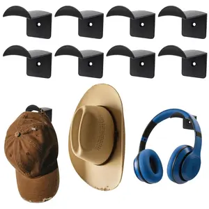 8-Piece Wall-Mounted Hat Holder Set, Self Adhesive Hooks, No Installation Needed, Ideal for Storing Hats, Headphones & Keys