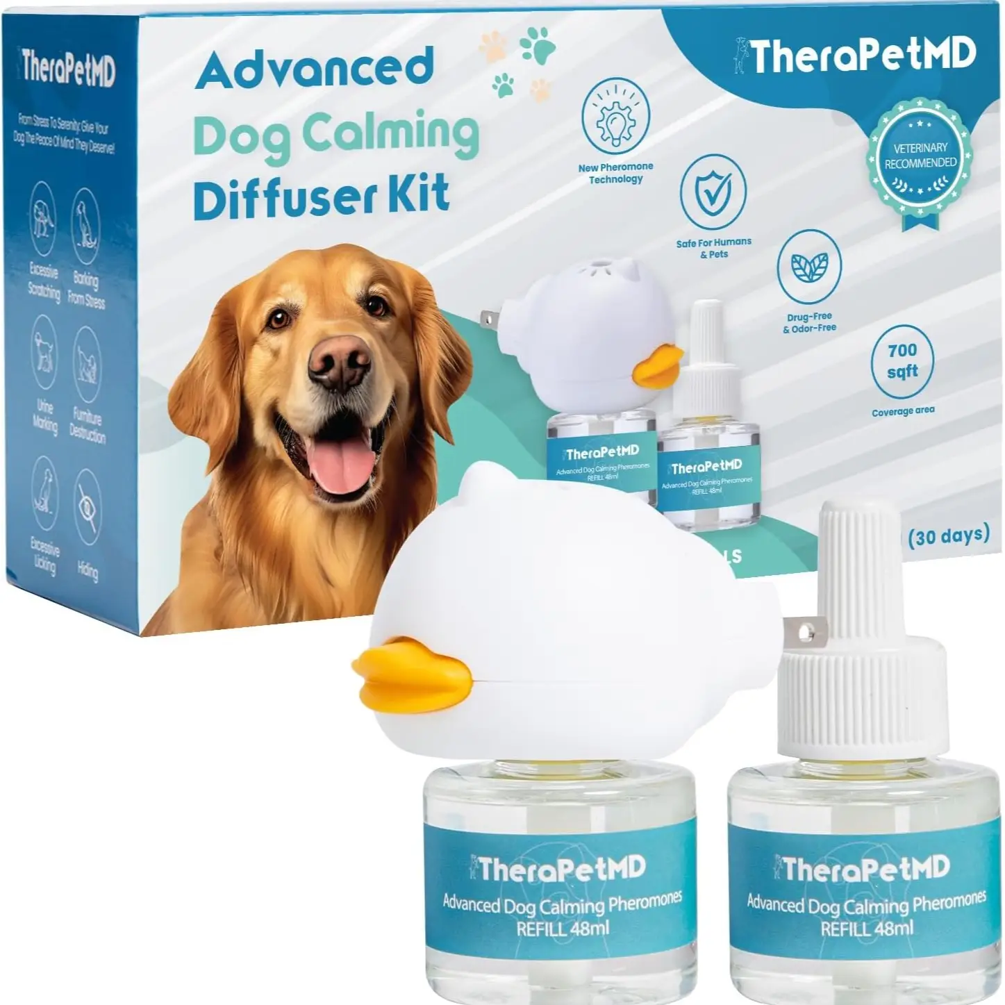 TheraPet MD Dog Calming Diffuser (1–3 Pack)—Stops Peeing, Barking & Anxiety Diff...