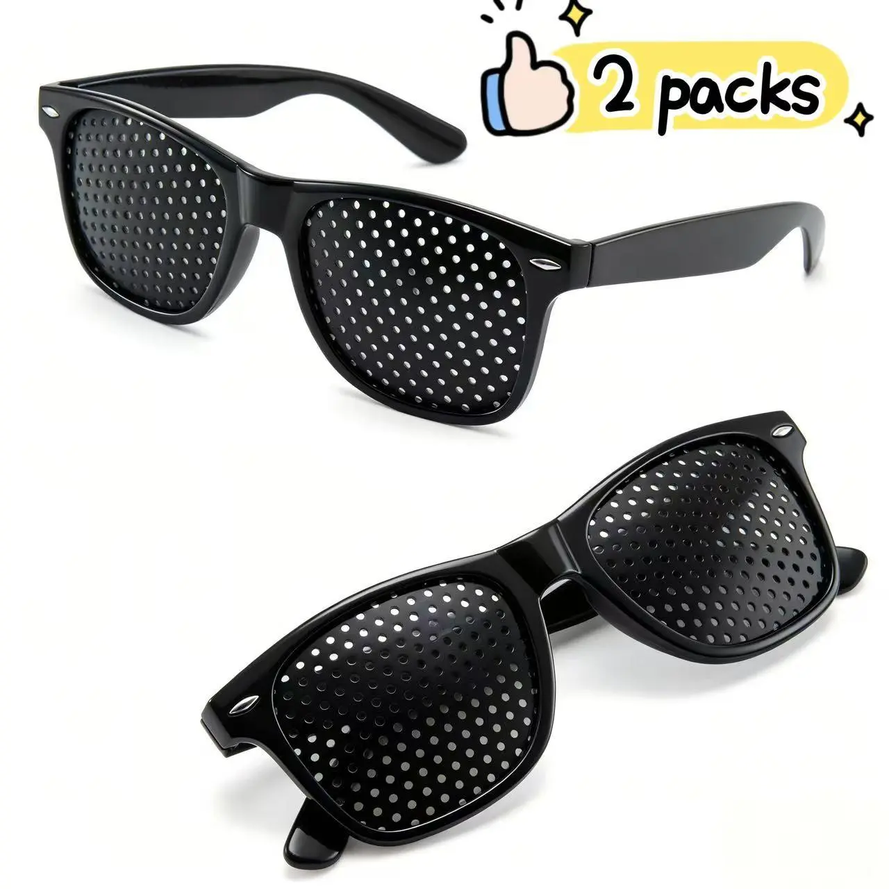 Unisex Pinhole Glasses Anti- Myopia AstigmatismGlassesMen's Women's Vision Improvement StrabismusCorrectionFatigue Glasses eyewear for men correction glass lightweight eyestrain anti-eye strain men's sunglasses classic