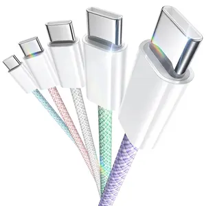 USB-C to Type C charging data cable (3.3/6.6/10 feet long nylon braided Cord)for indoor/travel and car use,60W~18W,compatible with iPhone17/16/Pro/Pro Max,compatible with Samsung/Xiaomi/Sony~Android mobile phone chargers cord, Usb C Cables