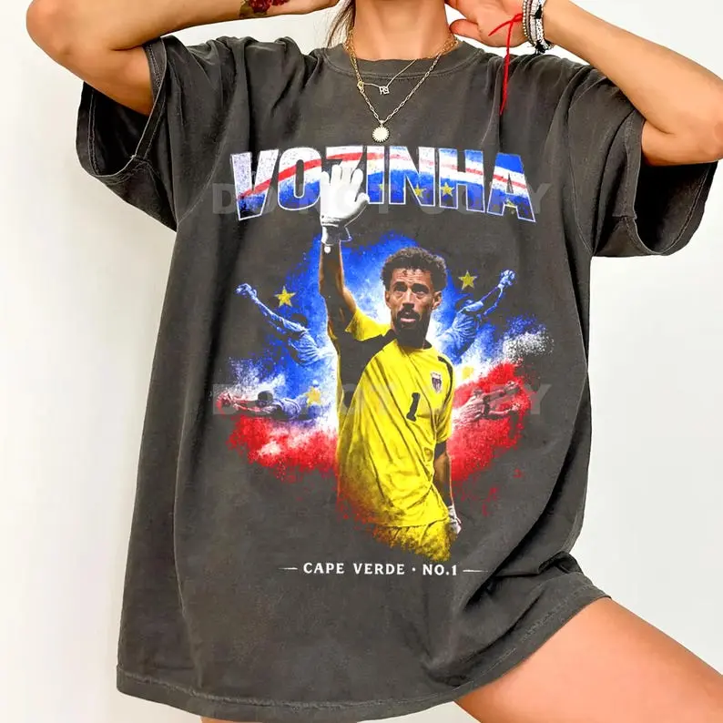 Vozinha Cape Verde Goalkeeper World Club Shirt, Vintage Cape Verde 26 Graphic Tee, Retro Soccer Fan Gift, Cape Verde Flag Apparel, Distressed Sport T-Shirt
