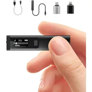 Mini Digital Voice Recorder - 1536Kbps Voice Activated Recorder with Noise Reduction, 64GB Audio Recorder for Lectures Meeting Interviews,  Tape Recorder Portable Mini with USB, MP3 Player